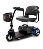 Scooter &eacute;lectrique handicap&eacute; Dolce Vita Petit 3 roues S en blue